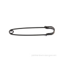 Black coated safety pins 100mm*2.0mm size jewelry brooch pin